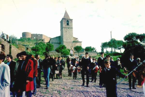 Procesin de San Bls, a finales de la dcada de los '90. Foto: F. Garca Snchez.