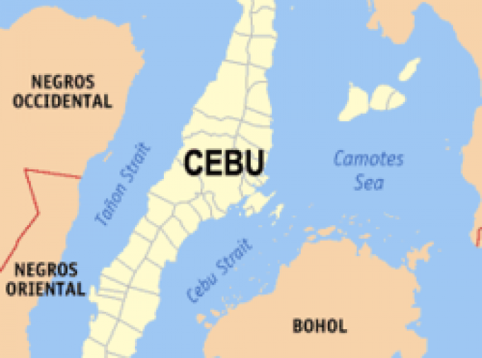 Mapa de la Isla de Cebú