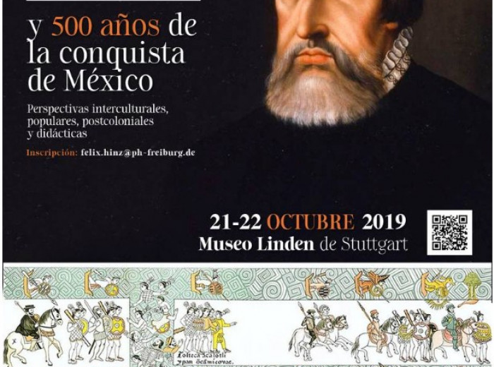 Cartel de la «Internationale Konferenz Hernán Cortés y 500 años conquista de México: Perspectivas...»