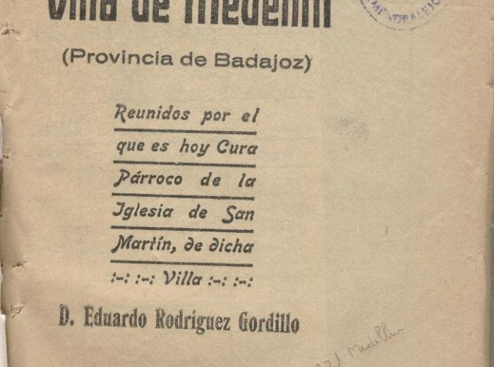 Portada de la edición incompleta de 1915 (B. IX Marqués de la Encomienda