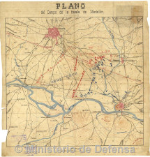 Plano de la Batalla de Medellín.