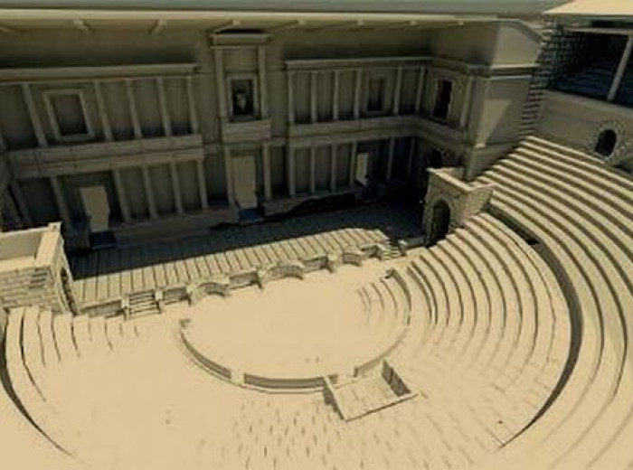 Reconstrucción hipotética del Teatro Romano de Medellín