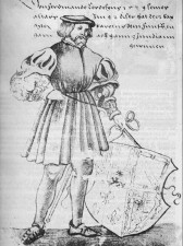 Acuarela de Weiditz. (Retrato del natural de Cortés, 1529)