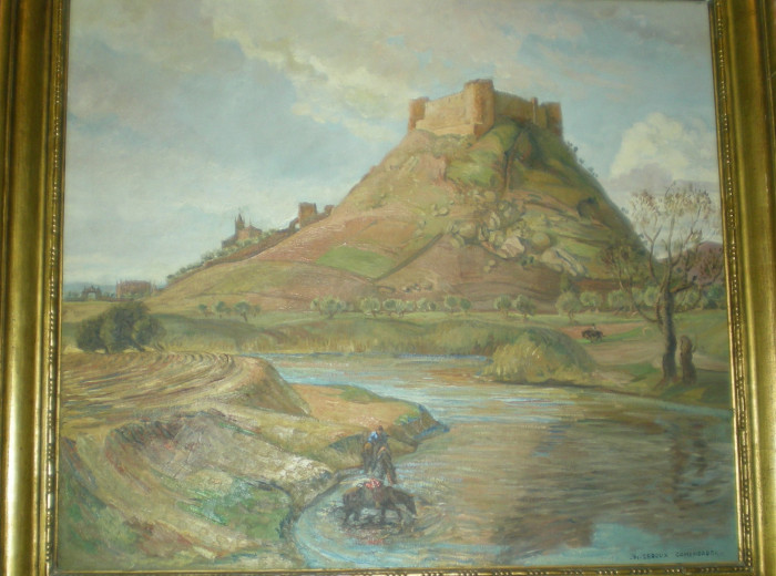 Cuadro del Castillo, desde el Ortigas. (Magdalena Leroux, c. a. 1960)
