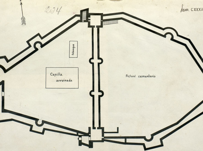 Plano del castillo (J.R. Mélida, c.a. 1910)