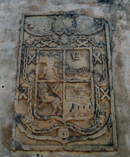 Escudo de Armas de Corts en la casa de Cuilapan. (Mxico). Fotografa: Xavier L. Medelln.