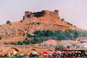 Foto de la Playa de Medelln y  Castillo. Dcada de los '90 (Foto: P. Andrs Garca de Paredes)