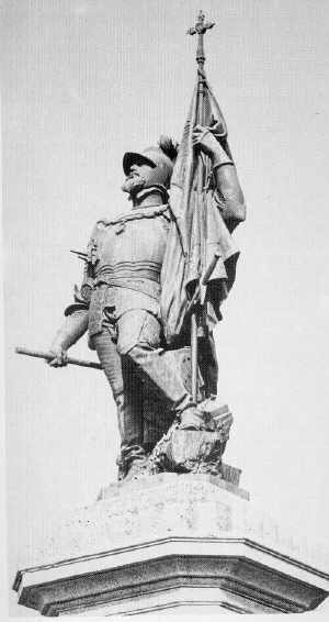 Estatua de Hernán Cortés.