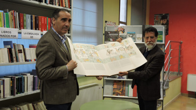 Detalle del Acto Oficial de donación de la biblioteca