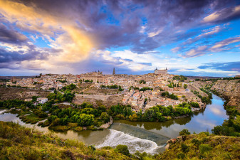 Imagen de Toledo desde el Mirador del Valle, coincidente con el elegido por el Greco.