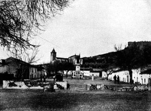 Estado que presentaba la plaza de Hernán Cortés en los años posteriores a la Guerra Civil