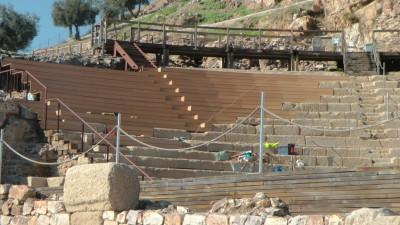 Detalle de la actuación en la cavea del teatro.