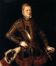Retrato del rey Sebastián de Portugal por Cristóvão de Morais, 1571