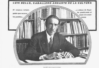Luis Bello en su mesa de trabajo.