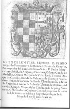 Dedicatoria de la Historia y Santos de Medellín... a cargo de D. Juan Solano de Figueroa.