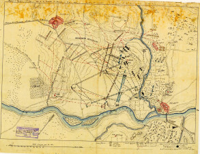 Plano de la Batalla de Medellín. 