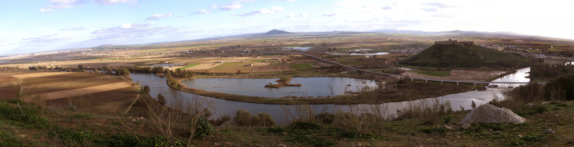 Vista panorámica del campo de batalla de 1809.