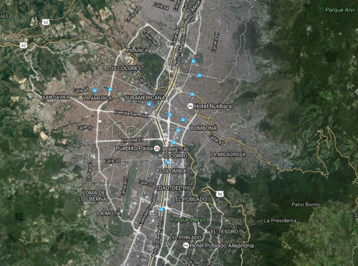 Imagen aérea de la ciudad de Medellín