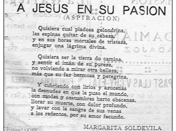 Poema de Margarita Soldevila.