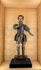 Hernán Cortés. Talla policromada