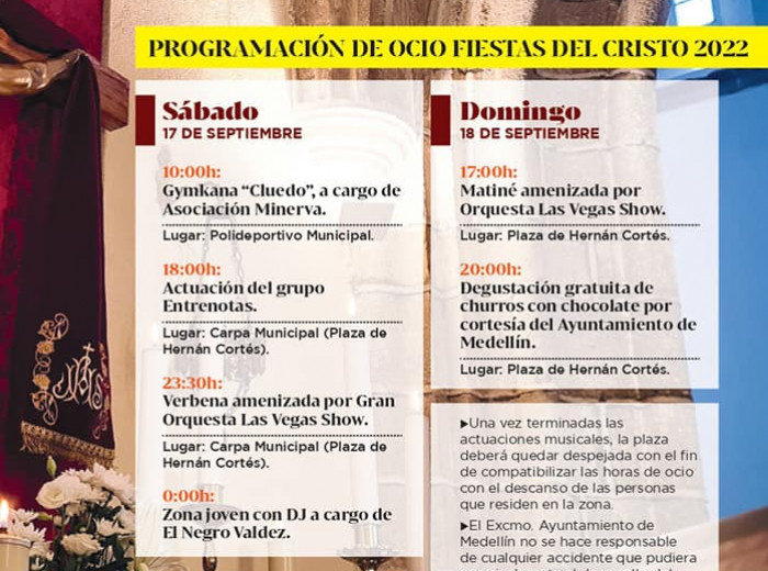 Programa lúdico con motivo de las fiestas patronales del Stmo. Cristo de la Misericordia (2022).