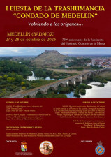 Cartel anunciador de la I Fiesta de la Trashumancia 'Condado de Medellín'