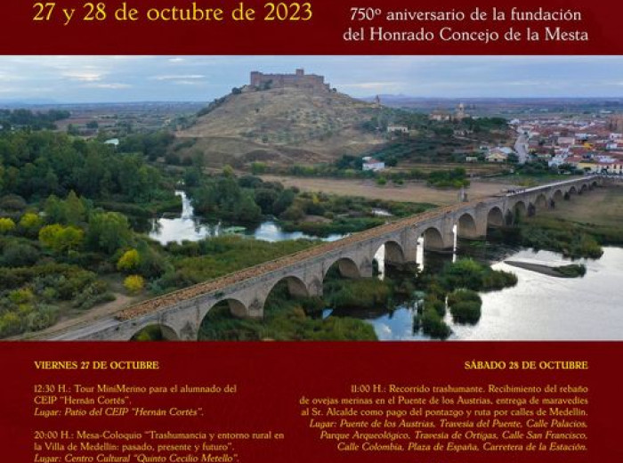 Cartel anunciador de la I Fiesta de la Trashumancia 'Condado de Medellín'