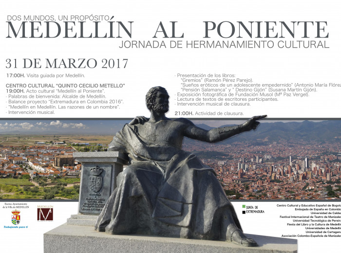 Cartel del primer encuentro de escritores y artistas en el en Medellín (España)