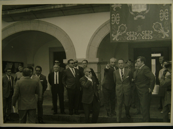 Recepción del Ministro en el Ayuntamiento de Medellín.