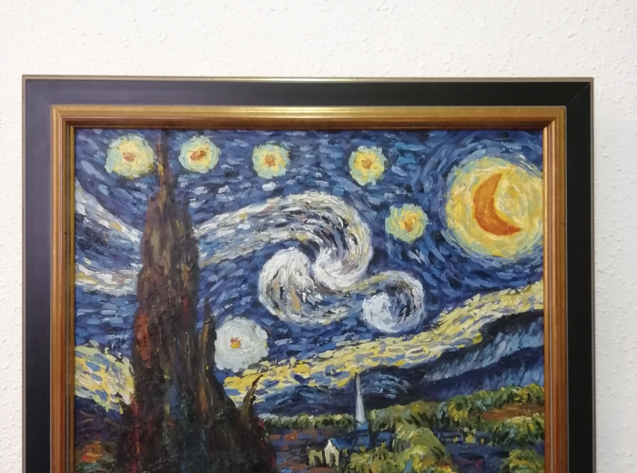 Copia de la obra Noche Estrellada (Van Gogh)