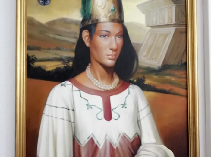 Retrato de Dª. Marina / Malinche / Malintzin. (Óleo sobre lienzo de Jesús Sandonís Martín)