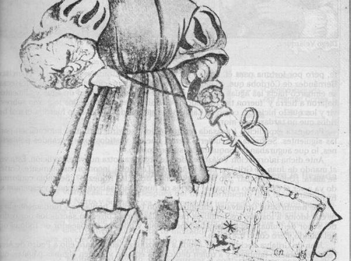 Acuarela de Weiditz. (Retrato del natural de Cortés, 1529)