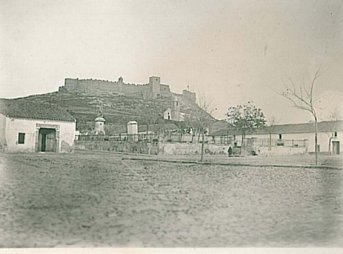 Fotografía de la Plaza de H. Cortés. (Posterior a 1895 ó 1896)