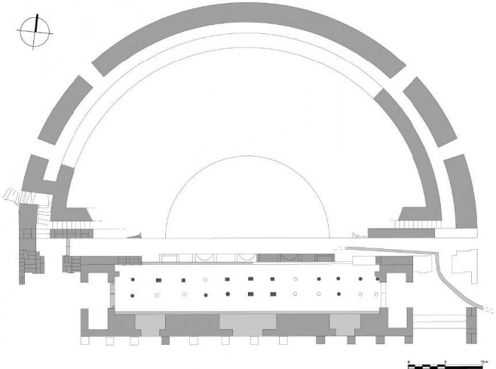 Plano del teatro romano de Medellín
