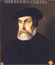 Retrato de Hernán Cortés anciano.
